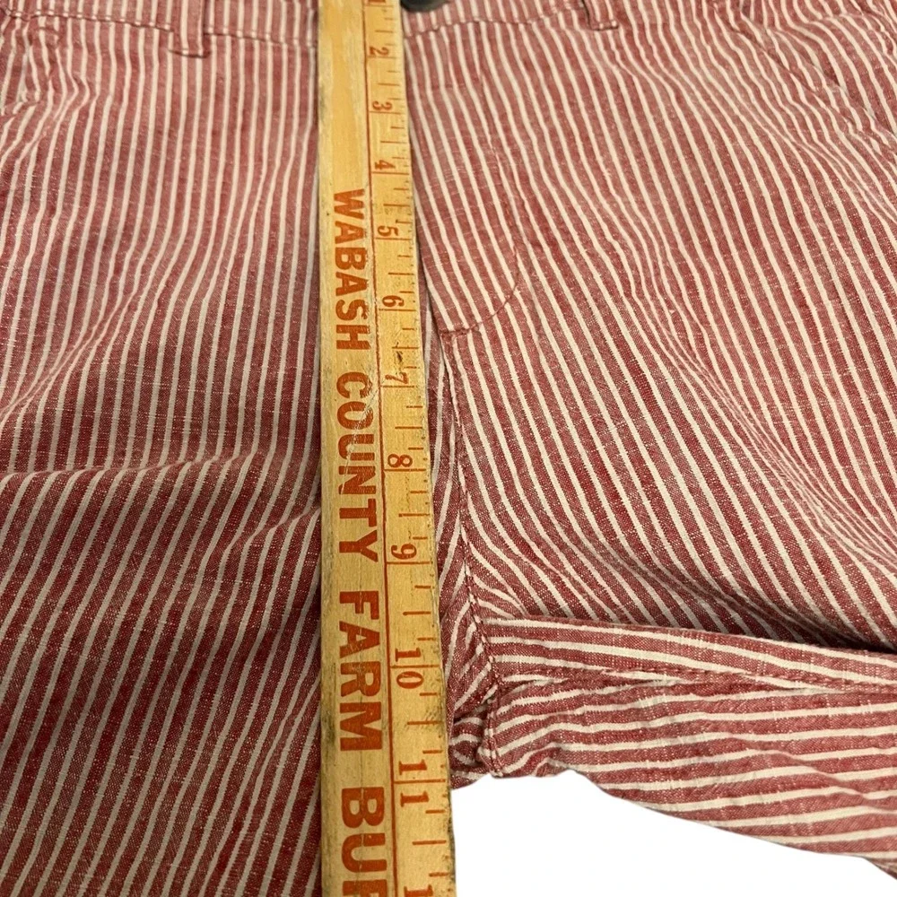 The Childrens Place Red White Stripe Twill Shorts Boys Size 12‎ Casual Summer
